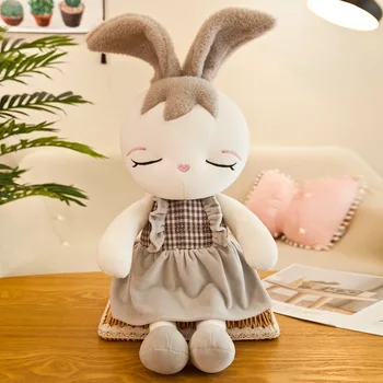 Roztomilý králik plyšové hračky baby doll cartoon zvierat plyšový zajac bábika hračka na spanie spoločníka a spoločník upokojiť deň detí darček