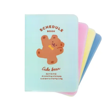Roztomilý Medveď Notebook a Denník, Týždenník, poznámkový blok Office Grid Program Plánovač Organizátor Kawaii Denník Poznámka Knihu Školy Sketchbook Plán