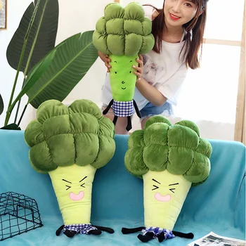 Roztomilý multifunkčný Vankúš Zeleniny Brokolica Plyšové Hračky Mäkké Pohodlné Vankúše 2019 Hot Predaj Deti, Dievčatá, Plyšové Rastliny Hračky
