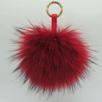 Roztomilý nadýchanou Kožušinkou loptu chlpaté keychain dizajnér veľké pom pom keyring pompom taška kúzlo batoh prívesok darčekové predmety pre dámy ženy