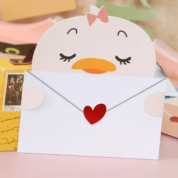 Roztomilý zvierat správu karty mini obálky karty ďakujem papiernictvo deti pohľadnice