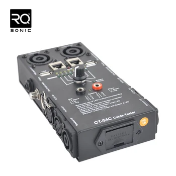 RQSONIC CT-04C Pro Audio Siete Multi Funkcia XLR Mikrofón DMX RJ45 Kábel Tester