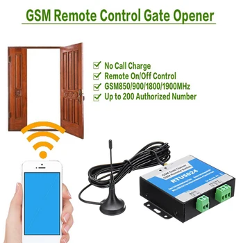 RTU5024 GSM Brány Otvárač Relé Prepínač Bezdrôtového Diaľkového Ovládania Č Vzdialenosť Dvere Otvárač Free Call 850-1900MHz Nakonfigurovaný 200 Počet