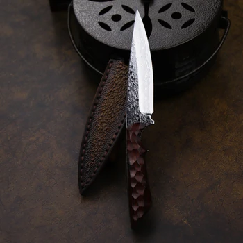 Ručne kované Japonsko Damasku ostré vonkajšie rovný nôž lov Damasku Nôž taktické obranné nôž kolekcie darček nože
