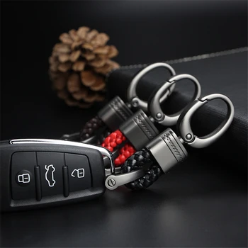 Ručne Tkané Kožené Auto Keyring Keychain Krúžok Reťazca Pre Bmw, Mercedes Benz Audi Honda, VW, Volkswagen Ford Príslušenstvo Toyota