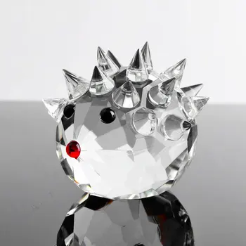 Ručné Krásne Crystal Ježko Miniatúrne Sošky Sklo Zvierat Plavidlá Domova Ornament Trinket Darček K Narodeninám