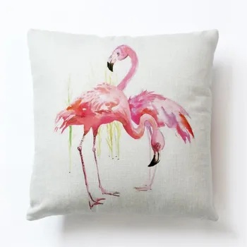 Ružová Cartoon Flamingo Vankúš Dekoratívne Svadobné Party 45*45 cm bielizeň Vankúš Domov Spálne Dekorácie pre Milenca Dary