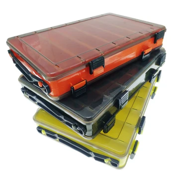 Rybolovná Lure Box Riešiť Box Double-decker Sub-návnada Prenosné Návnadu Výstroj Úložný Box Obojstranné Riešenie Box