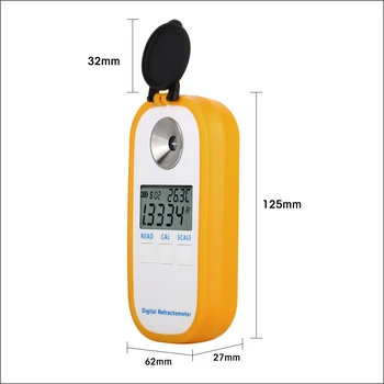 RZ Digitálne Pivo Refraktometer Wort Hustomer Brix 0-50% Koncentrácia Meter Refraktometer Elektronické Víno Alkohol Tester