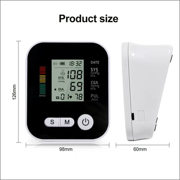RZ Hornej končatiny Krvný Tlak Monitor Putá Digitálny Merač Krvného Tlaku S Hlasovým Prenosné Automatické Tonometer Sphygmomanometer
