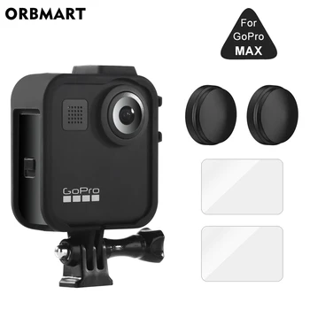 Rám puzdro pre GoPro MAX 360 Screen Protector Tvrdené Sklo Ochranné Objektív Film Bývanie Namontujte Kryt pre Go Pro Max Príslušenstvo