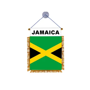 RÁNO obojstrannej tlače Jamajka vlajka mini auto okno dekorácie vlajka mini vlajka