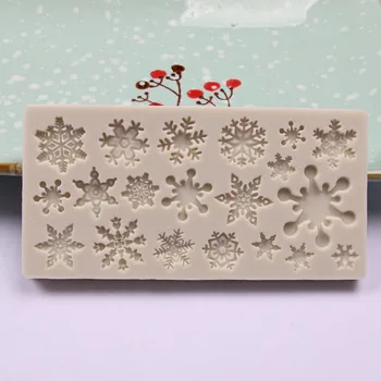 Rôzne Vianočné snowflake domáce pečenie Vianočných série čokoládový puding mäkké formy Tortu dekorácie pre potravinársky silikón