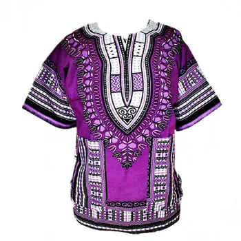 (Rýchle lodnej dopravy) Dashiki módny dizajn afriky tradičné tlačené bavlna Dashiki T-shirts pre unisex (VYROBENÉ V THAJSKU)