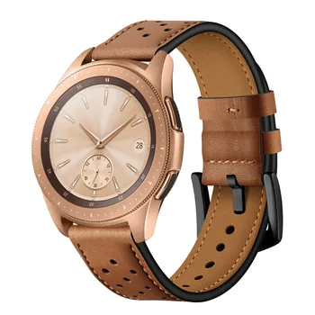 Rýchle uvoľnenie Pásmo pre Samsung Galaxy sledovať 46 mm 42mm Popruh pravej Kože kapela smartwatch náramok mužov a ženy hodinky pásu