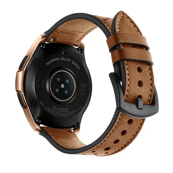 Rýchle uvoľnenie Pásmo pre Samsung Galaxy sledovať 46 mm 42mm Popruh pravej Kože kapela smartwatch náramok mužov a ženy hodinky pásu