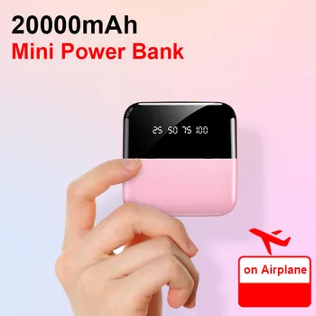 Rýchlo Nabíjačka 20000mAh Mini Power Bank smartphony 2 USB LCD Typ C Powerbank Prenosné Nabíjanie Pre Xiao iphone powerbank