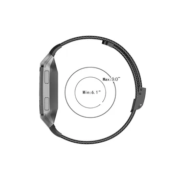 S/L Veľkosť Fitbit iónové Milanese Split Magnetické Nerezová Oceľ Remienok Smart Hodinky Kapela Príslušenstvo Náramok Nahradenie Band