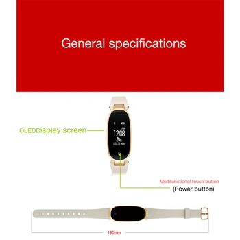 S3 Smart Hodinky Pre Apple iPhone IOS, Android Mobilný Telefón Lady Bluetooth Nepremokavé Srdcového tepu Fitness Tracker Smartwatch