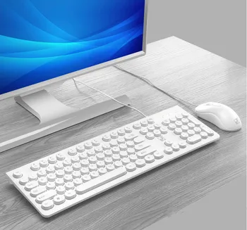 S500 Klávesnice, Myši Combo Káblové Office Klávesnica, 104 Tlačidiel USB Ergonomické Zápästie Zvyšok Klávesnica pre Windows PC Gamer Ploche