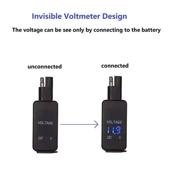SAE Na USB Adaptér s Voltmeter Motocykel Rýchle Odpojte Zástrčku s Nepremokavé Duálny USB Nabíjačka pre Chytré telefóny, Tablety, GPS