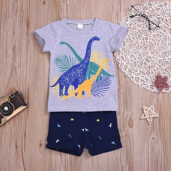 SAGACE 2020 baby boy šaty Letné Deti Detská Dinosaur T Shirt Kamufláž Krátke Chlapec, Oblečenie, Šport Vyhovovali Deťom dieťa Oblečenie Set sa