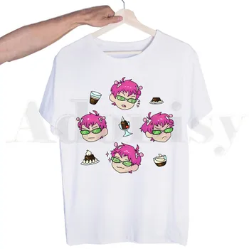Saiki je Zmätený, Katastrofálne Život Saiki K T-shirts Top Tees Streetwear Harajuku Vtipné Tričká Muži Móda Letné Tričko