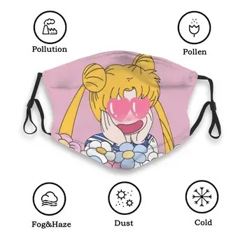 Sailor Moon Deti Non-Jednorázové Masky Chibiusa Luna Prachotesný Ochranný Kryt Respirátor