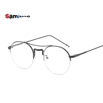Samjnue 2019 Vintage Okrúhle Okuliare, rám retro Ženy Značky Dizajnér gafas Pohľad Obyčajný Okuliare Gafas okuliare okuliare