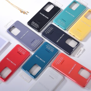 Samsung Galaxy S20 Plus Silikónové Telefón Prípade Originálne Tekuté Kremíka Zadný Kryt Ochranný Pre S20 Ultra Mäkké Bývanie Shell