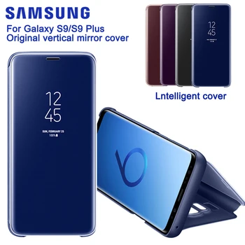 Samsung Originálne Zrkadlo Vymazať Zobrazenie Kryt Pre Samsung Galaxy S9 G9600 S9+ S9 Plus G9650 S-Zobrazenie Autentické Flip Prípade Stojan