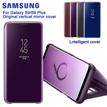 Samsung Originálne Zrkadlo Vymazať Zobrazenie Kryt Pre Samsung Galaxy S9 G9600 S9+ S9 Plus G9650 S-Zobrazenie Autentické Flip Prípade Stojan