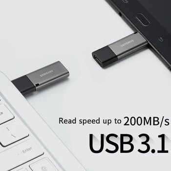 SAMSUNG USB Flash 256 gb 128 gb 64 gb 32 g Kovové Dvojité Port Pero Jednotky USB3.1 Typ C Typ Pamäťovej Karte Memory Stick Ukladacie Zariadenie U Diskov