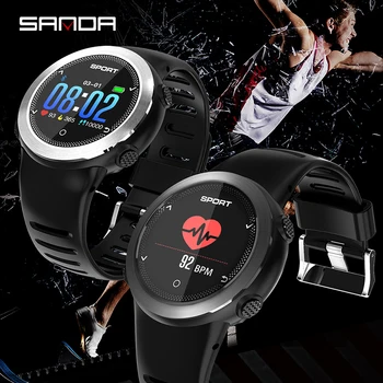 SANDA Športové Smart Hodinky Mužov, Vodotesný IP68 Srdcového tepu, Krvného Tlaku Fitness Náramok Muž Smartwatch Pre IOS a Android