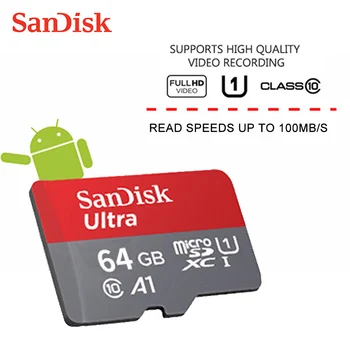 Sandisk 16GB 32GB micro sd kartu 64GB 128GB cartao memoria de 200GB 256 GB pamäťovú kartu class10 400GB tf karta s adaptérom