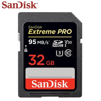 Sandisk Extreme Pro SD Kartu 256 GB 128 gb kapacitou 32 GB, 64 GB Max Čítať Rýchlosť 95MB/s SD Kartu Class 10 U3 Na Pamäťovej Karte Fotoaparátu