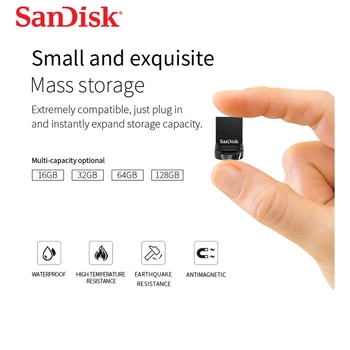 SanDisk Originálny USB Flash 16GB 32GB 64gb128GB mini USB Pero Jednotky 3.1 Až 130MB/S kl ' úč vysokorýchlostné rozhranie USB 3.0, USB