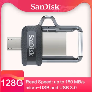 SanDisk Ultra Dual OTG USB Flash Disk 32gb 16gb USB 3.0 Pero, Disky 128GB PenDrives 64 gb podpora 0fficial Overenie 150M/S