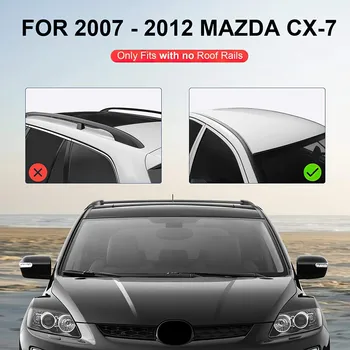 SANJODS Auto Strešný nosič na Mazda CX-7 CX7 2007 2008 2009 2010 2011 2012 OE Štýl Hliníkové Strechy Železničnej Cross Bar Batožiny Dopravca