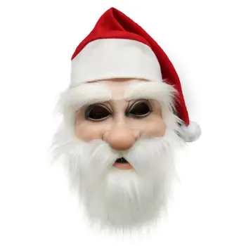 Santa Claus Pokrývky hlavy, Maska Latexová Mäkké celotvárová Maska Vianoce, Santa Claus Cosplay Kostým Party pokrývku hlavy Vianoce deti darček