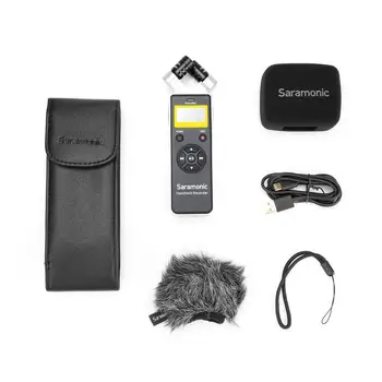 Saramonic SR-Q2 Prenosné Stereo Audio Rekordér so vstavaným Stereo X/Y Mikrofónom & LCD Displej pre Video, filmového umenia, Podcast