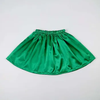 Satin zelená deti baby dievča leta tutu sukne deti vykonať dance party kostým krátke sukne pettiskirt oblečenie Falda 2-12Y