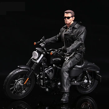 Schwarzenegger Harley Kovové Zliatiny, Zber Model Darček Simulácia Die Cast Vozidiel Zberateľské Záľuby Motocykel Hračky
