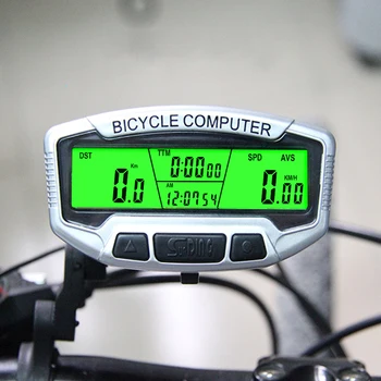 SD-558A Bicykli Podsvietenie Káblové Tabuľka Kódov Digitálny LCD Displej Bicykel Počítač Stopky Cvičenie Časovač Požičovňa Rýchlomer počítadlo kilometrov