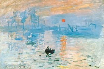 Seascape plátno, tlač plagátu scenérie nástenná maľba tlač domov umelecké plátno na maľovanie Dojem, Východ slnka c.1872 Tým, Claude Monet