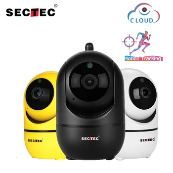 SECTEC Cloud Bezdrôtová IP Kamera 1080P Intelligent Auto Sledovania Ľudskej Krytý Domov Bezpečnostný KAMEROVÝ Dohľad Siete Wifi, Cam