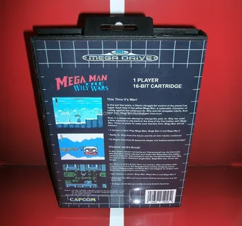 Sega hry, karty - Mega Man je prefíkaný vojen s box a príručka pre Sega MegaDrive Video Herné konzoly systému, 16 bit MD karty
