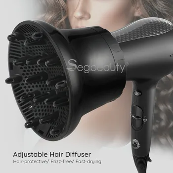 Segbeauty Univerzálny Kučeravé Vlasy Diffsuer Adaptabilné Gale Vietor Úst Kryt Hairstylist Fénom Na Vlasy Difúzor Prílohu