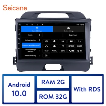 Seicane 2GB RAM Audio GPS Autoradio HD Dotykový Android 10.0 autorádia pre obdobie 2010-KIA Sportage WIFI podpora WIFI Carplay