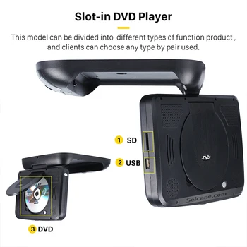 Seicane9 palcový Auto stropné Monitor LED Digitálne Obrazovky DVD Prehrávač s 3 IČ ucho FM sklopenie 32 Bitov Hra
